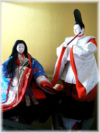 japanese doll of Empress and Imperor by Emi Wada, Oscar prize winner