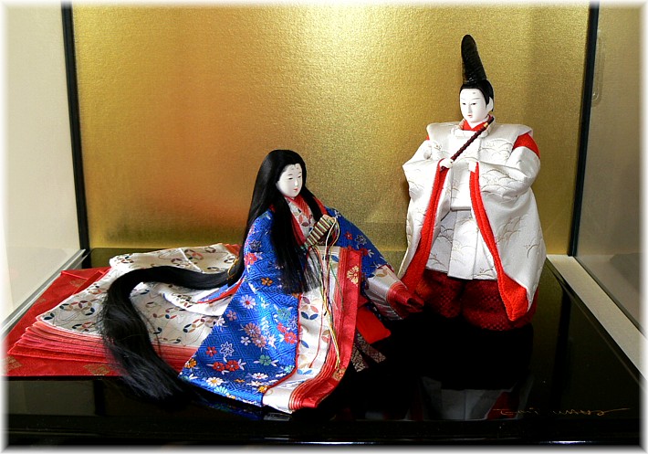 Japanese dolls of Empress and Imperor by Emi Wada, Oscar prize winner