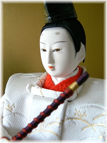 Young Imperor with flute, Japanese doll of  Emi Wada, Oscar prize winner