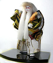 japanese  dol of kabuki White Lionl