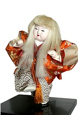 japanese  dol of kabuki White Lion