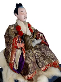 japanese antique samurai warrior lord  doll