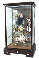 Japanese antique doll in glass box, 1930's