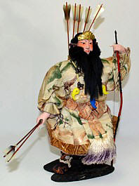 japanese antique doll of the first Emperor Jinmu Tenno