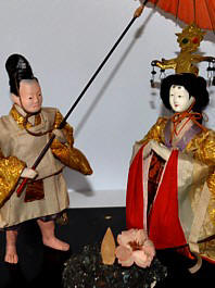japanese traditional doll of the Empress and her servant