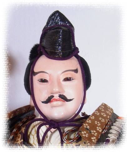 japanese antique samirai warrior doll, 1920's
