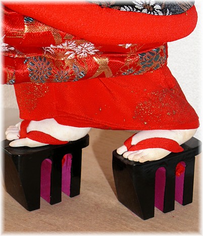 japanese oiran traditional wooden high heels sandals