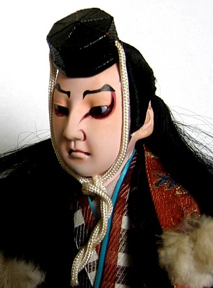 japanese antique doll of Benkei, Yamabushi warrior monk