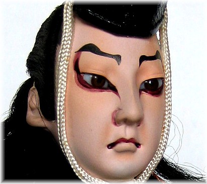 japanese antique doll of Kabuki theatre characker as BENKEI, Kyoto, 1930's