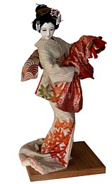 japanese antique doll of dancing girl