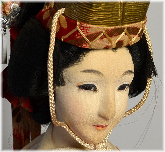 japanese antique silk face doll, 1920-30's