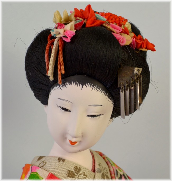 Japanese collectible antique Maiko doll, 1930's