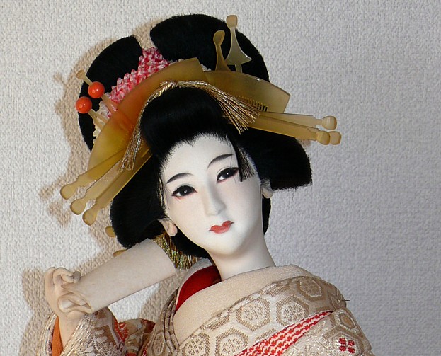 japanese antique oiran doll, 1930's