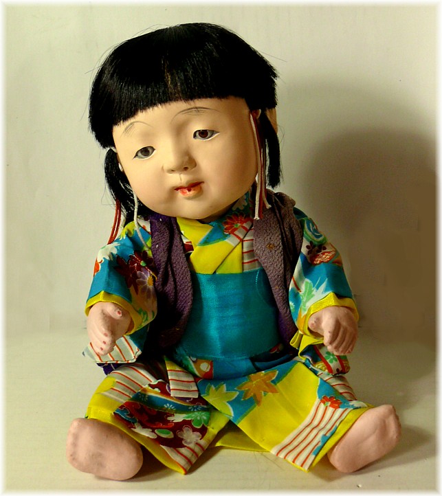 japanese antique ichimatsu doll of a boy