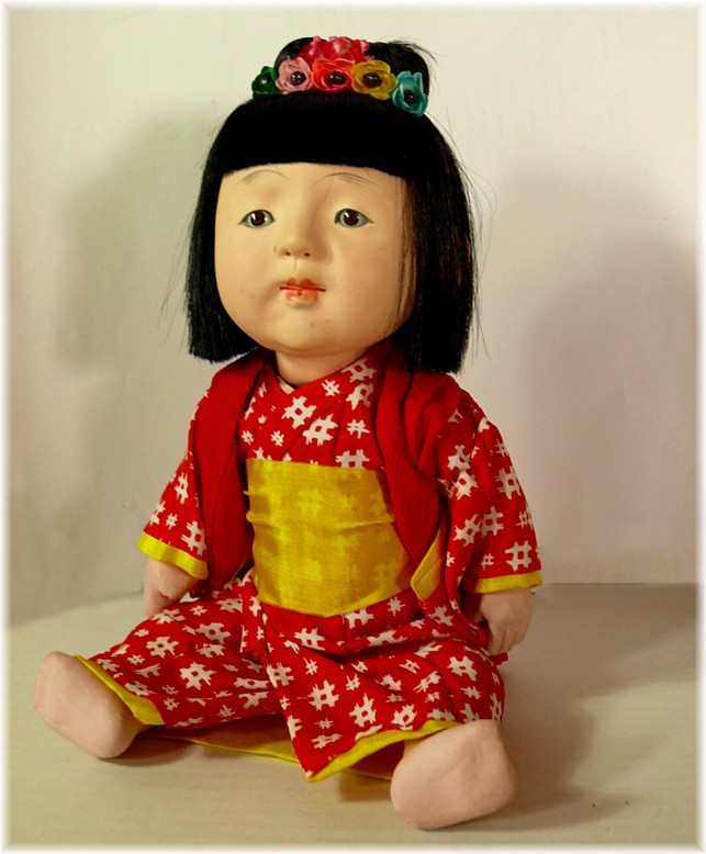 japanese traditional ichimatsu doll of a little girl, 1920's