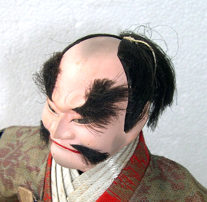 samurai warrior, japanese antique doll