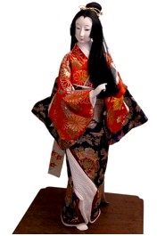 japanese antique doll of a noble lady, 1930's