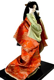 japanese traditional doll of a long hair beauty, 1960's