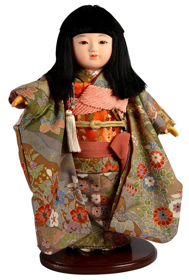 lovely japanese traditional doll, vintage, 1950-60's