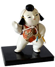 Japanese Gosho Doll with black hat, 1930's