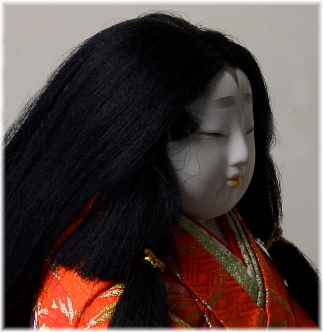 japanese kimekomi Princess doll dressed with  juni-hitoe clothes of Heian style