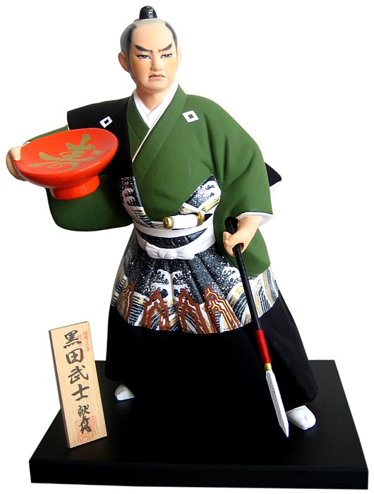 samurai, japanese hakata doll,  The Black Samurai Online Store
