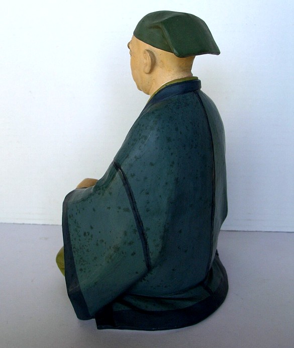 Senno Rikyu, Japanese master of Tea Ceremony, Japanese clay figurine