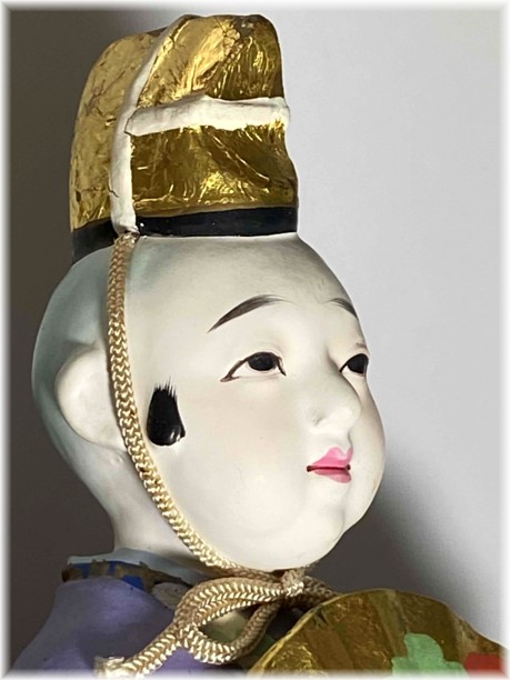 Japanese antique ceramic doll of a little boy-dancer
