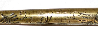 Japanese man's tobacco pipe, Edo era. Detail