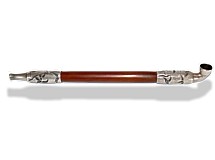 japanese silver tobacco pipe, Meiji period