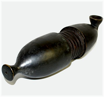 Japanese antique bronze tobacco pipe, late Edo era