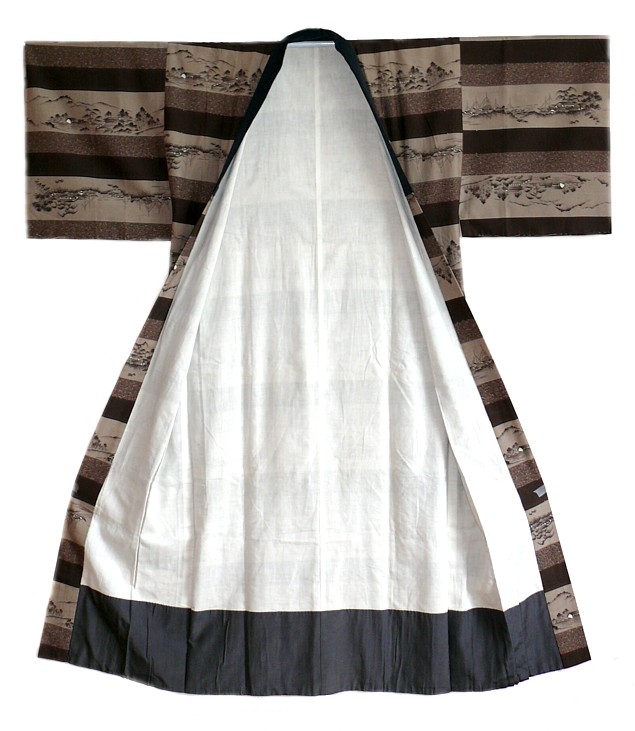 Japanese traditional man's kimono with lining
