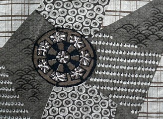 japanese traditional man's kimono: detail of pattern