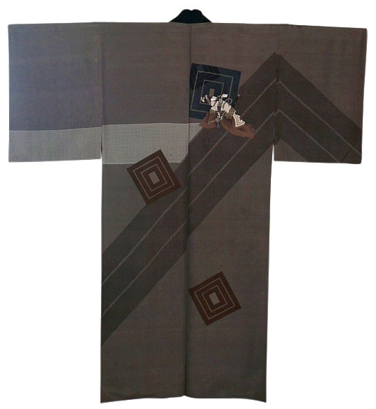 japanese man's silk kimono, antique