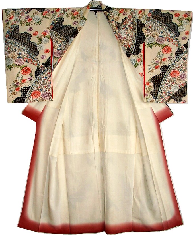 Japanese woman's silk kimono 1950's