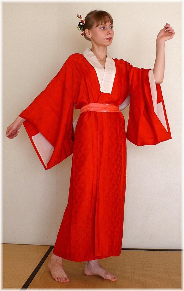 japanese silk under kimono - juban, 1930's