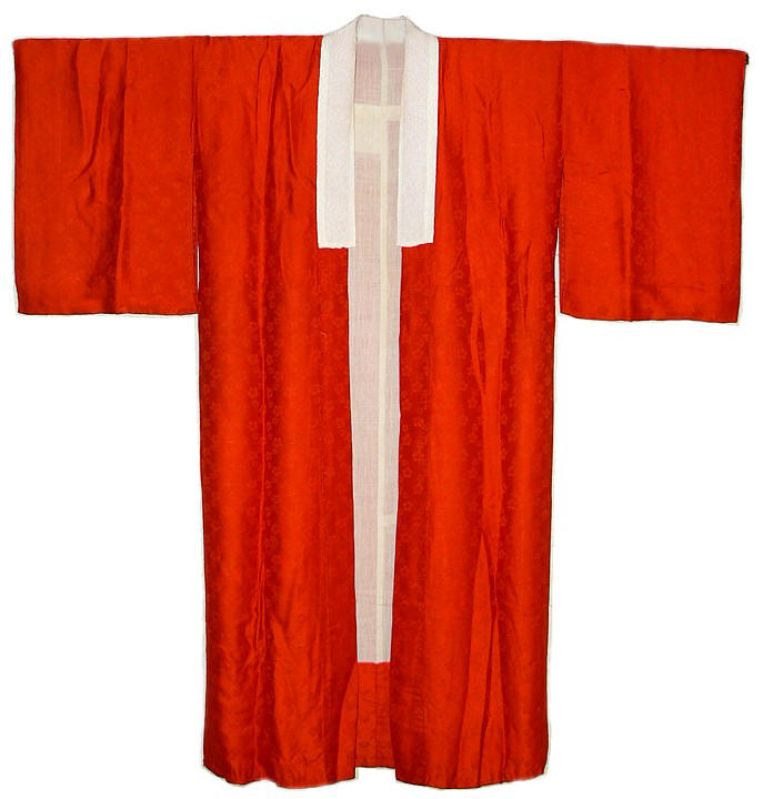 Japanese antique silk kimono gown