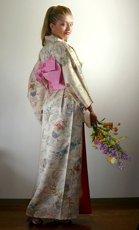 japanese traditional silk kimono