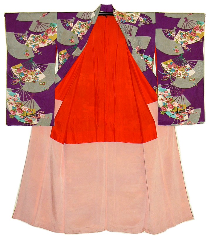 japanese woman's traditional  silk kimono, 1930's