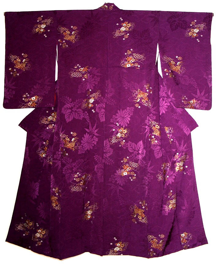 Janese antique figured silk kimono. The Black Samurai Online Store