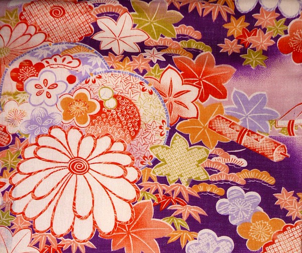 japanese silk kimono pattern fabric