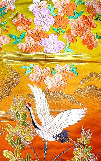 jpanese wedding kimono fabric design