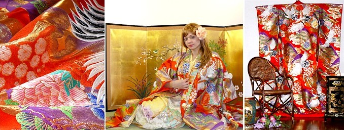 japanese wedding kimono, 1960's