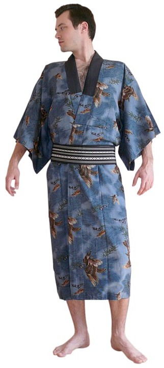 japanese vintage man kimono and obi belt