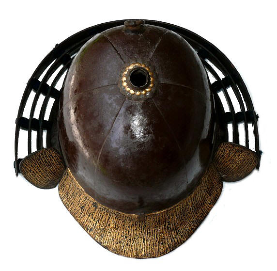 japanese samurai warrior helmet in akoda nari style, late Muromachi period