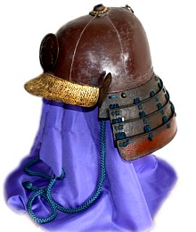 KABUTO AKODA NARI, Japanese Samurai War Helmet of Muromachi era