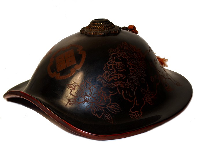 jingasa, samurai warrior lord helmet, Edo period