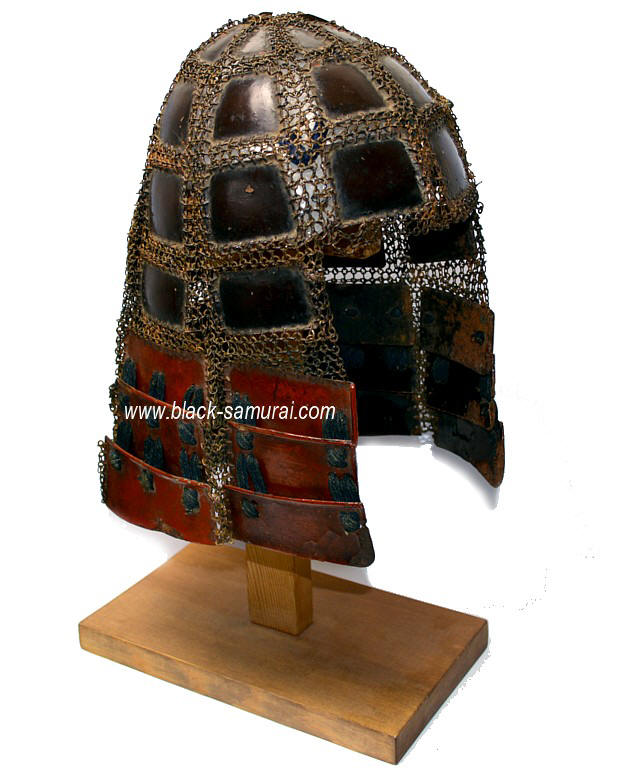 KARUTA ZUKIN KABUTO ( Samurai Warrior's iron Hood Helmet), Edo period